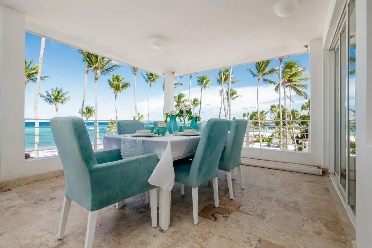 Image 1 of Beachfront Punta Cana Condo for Rent – Ocean View, Private Terrace, and BBQ