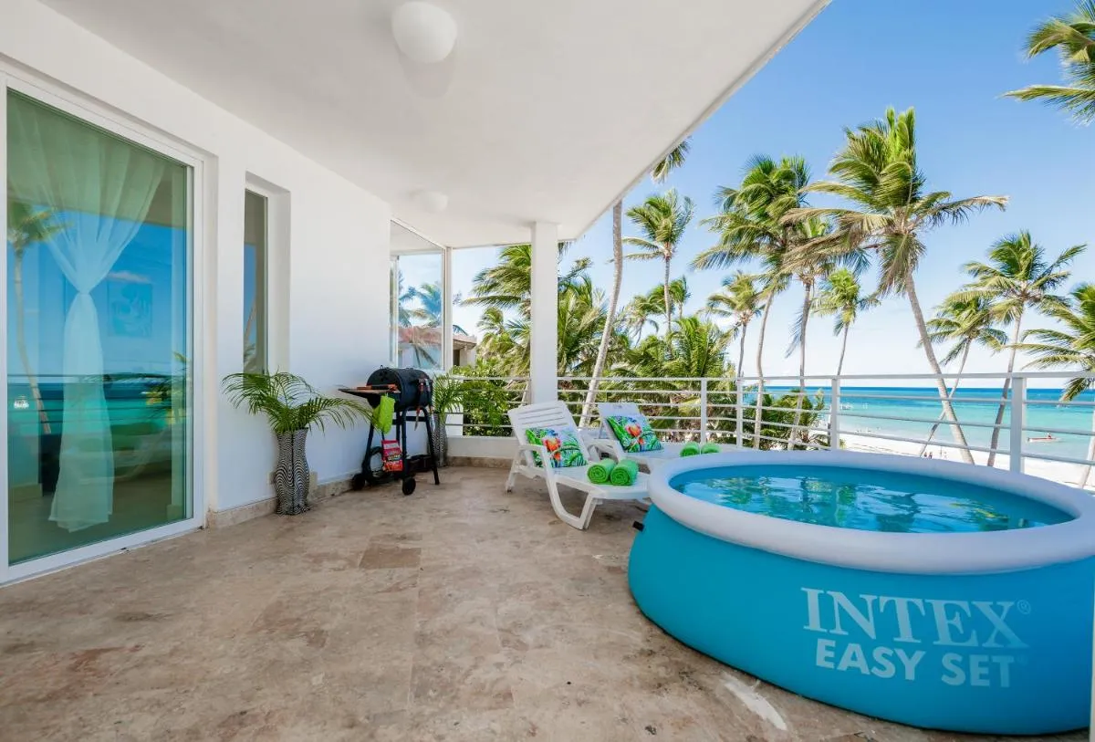 Image 2 of Beachfront Punta Cana Condo for Rent – Ocean View, Private Terrace, and BBQ